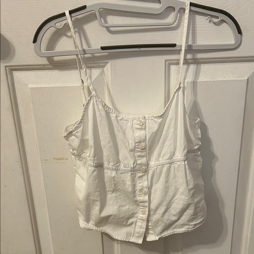 Brandy Melville/ John Galt Button-Up Tank Top
Size: XS/S (One size fits all)